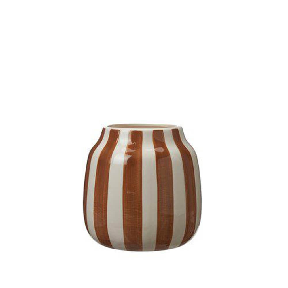 Casa Rubi Vase Round White and Brown